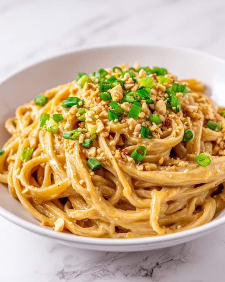 Easy Spicy Thai Peanut Noodles Recipe