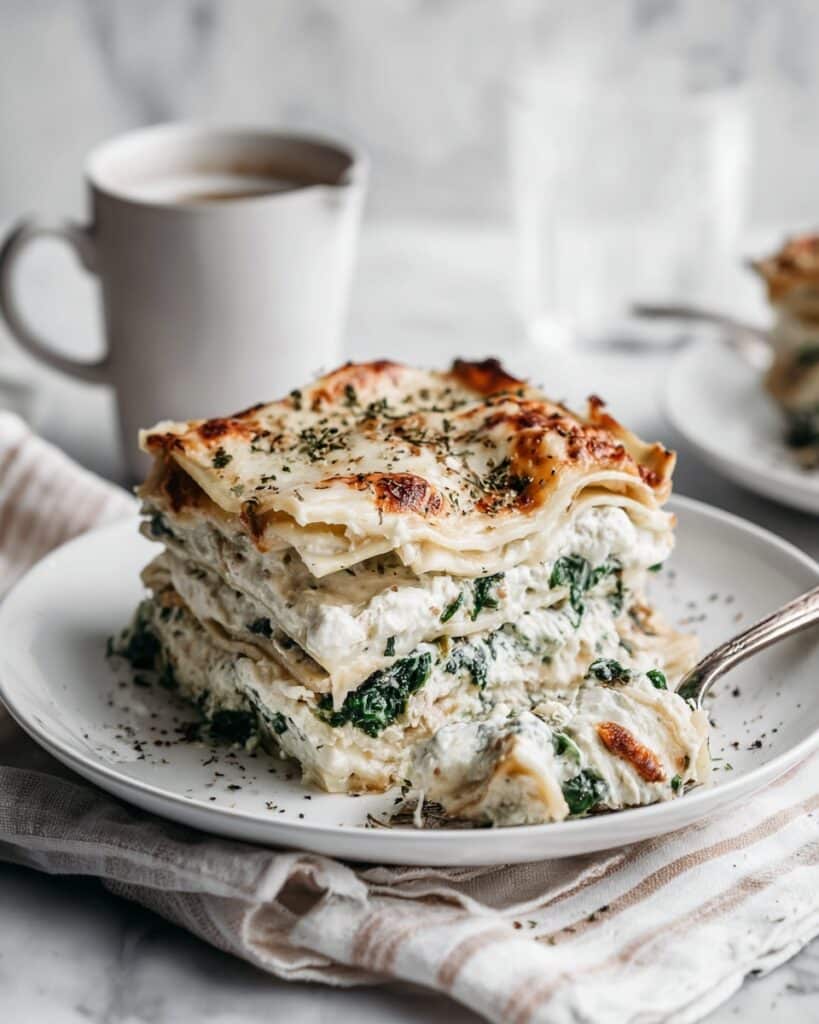 White Cheese Chicken Lasagna Recipe