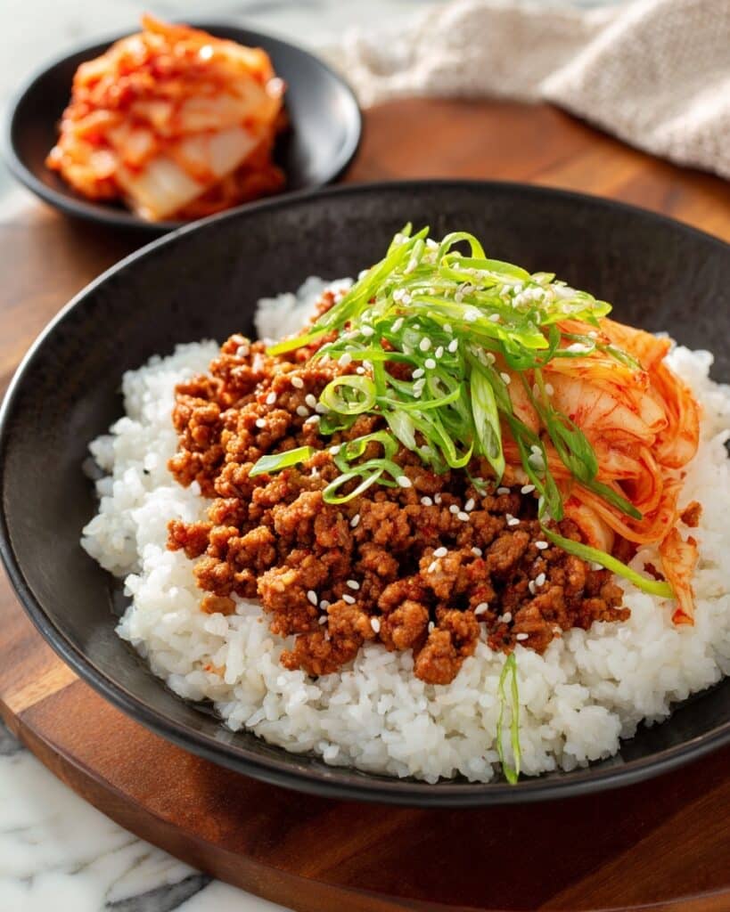 Korean Ground Beef Bowl Recipe