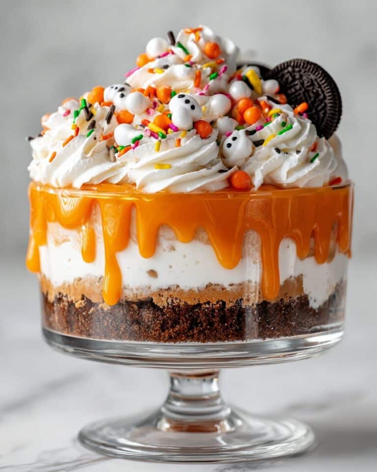 Halloween Chocolate Cake Trifle with Gummy Eyeballs and Brains Recipe