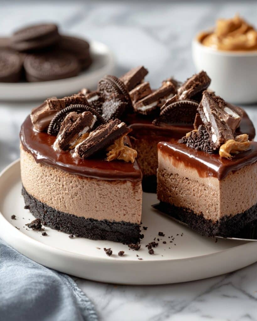 Chocolate Peanut Butter Candy Cheesecake Recipe