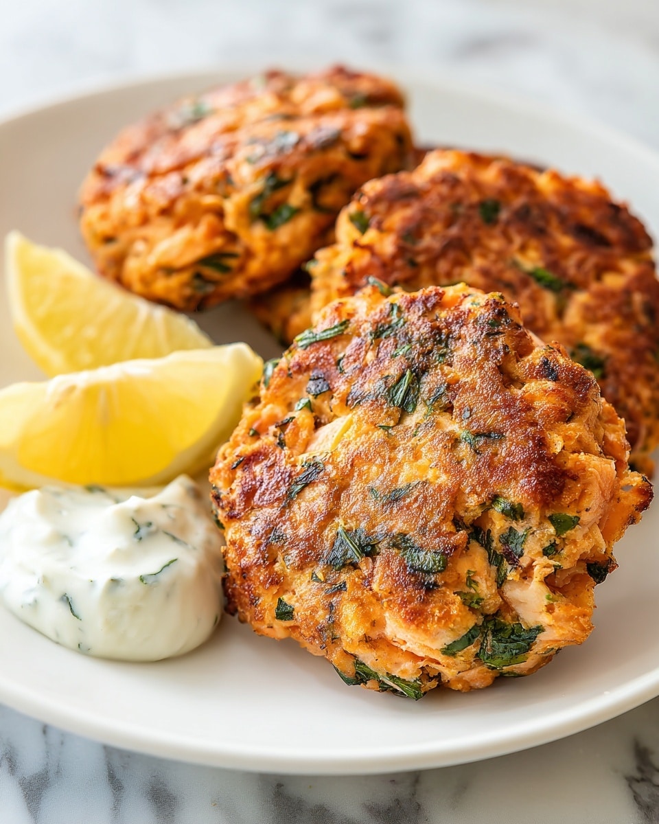 Lemon-Infused Salmon Cakes with Parsley Recipe