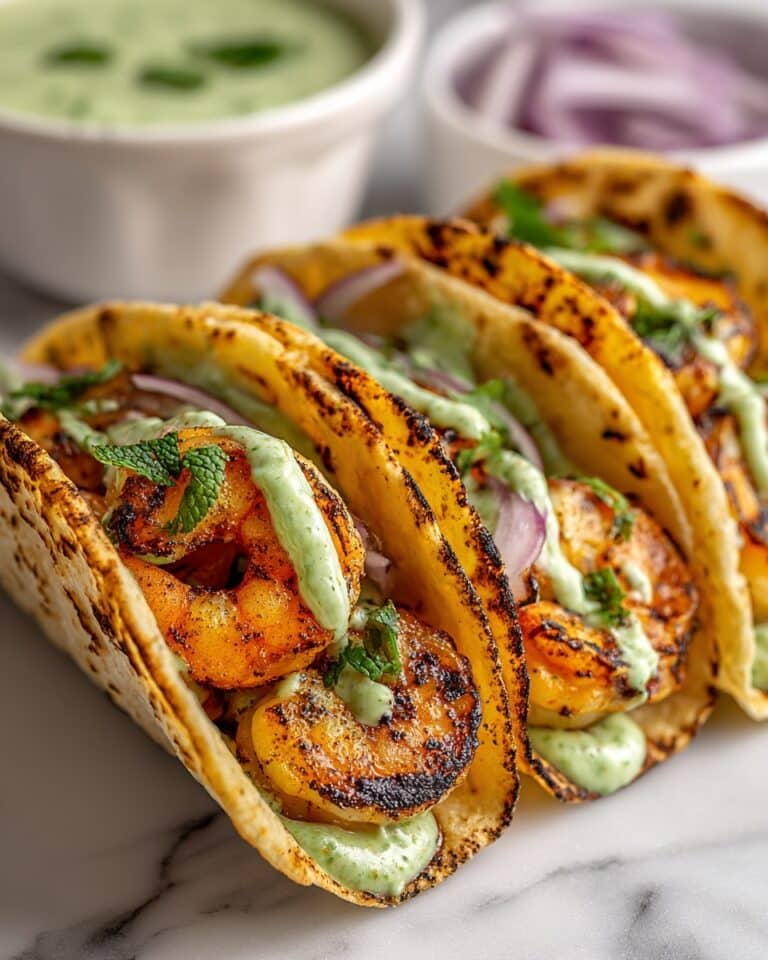 Spicy Shrimp Tacos with Avocado Crema Recipe