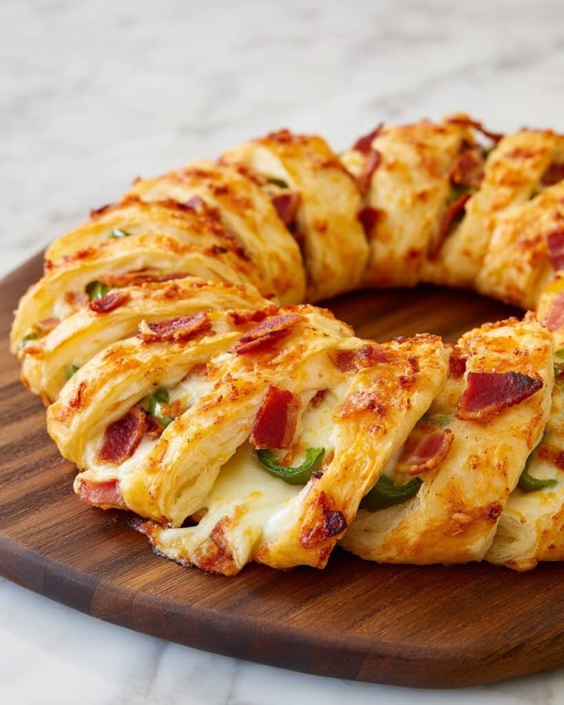 Jalapeño Popper Crescent Roll Ring Recipe