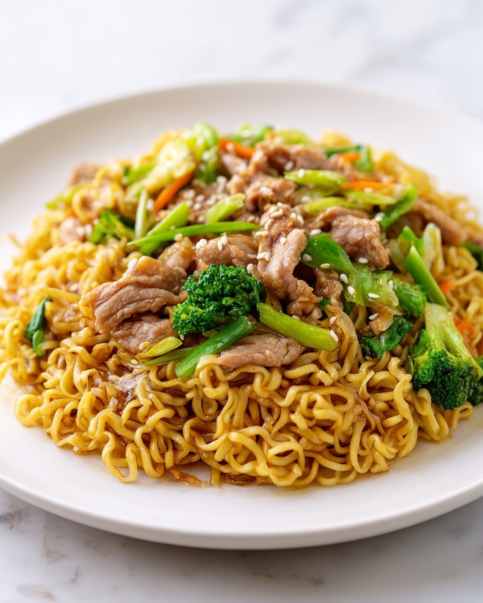 Savory Chicken Ramen Stir Fry Recipe - Recipe Image