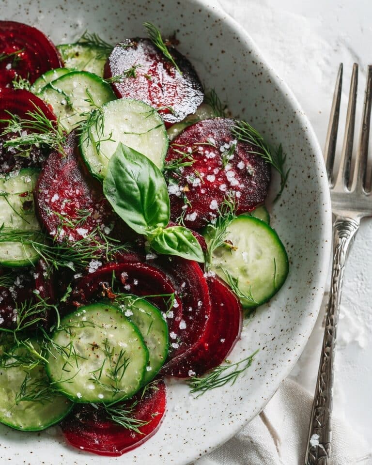 Crisp Cucumber and Beetroot Salad with Herb Dressing Recipe