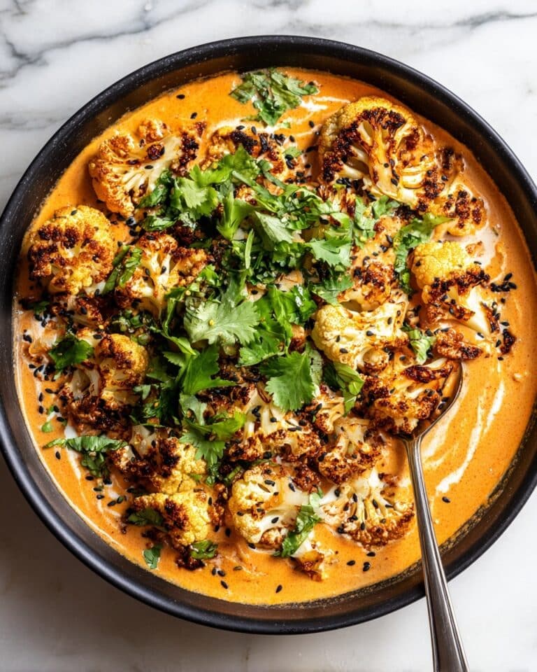 Spice-Roasted Cauliflower in Coconut Tomato Sauce with Lentils Recipe