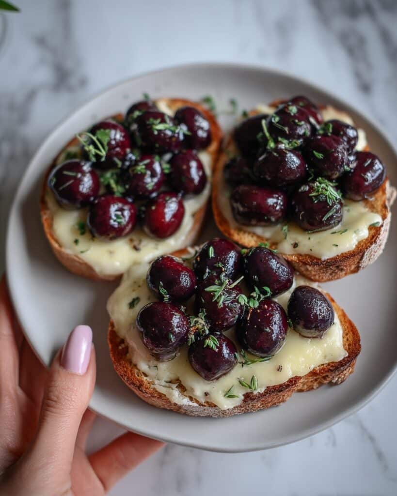 Crispy Crostini with Balsamic-Roasted Cranberries and Creamy Brie Recipe