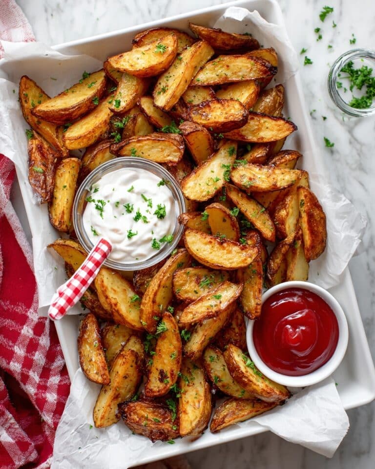 Crispy Parmesan Crusted Potato Wedges Recipe