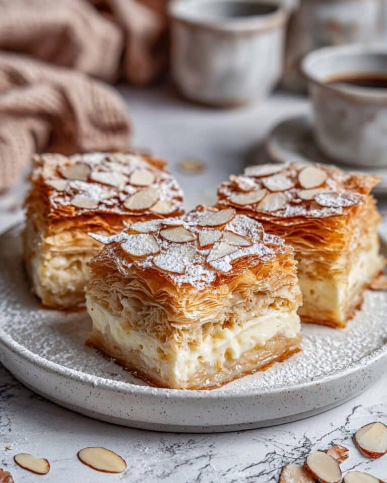 Custard Almond Puff Pastry Pockets Recipe
