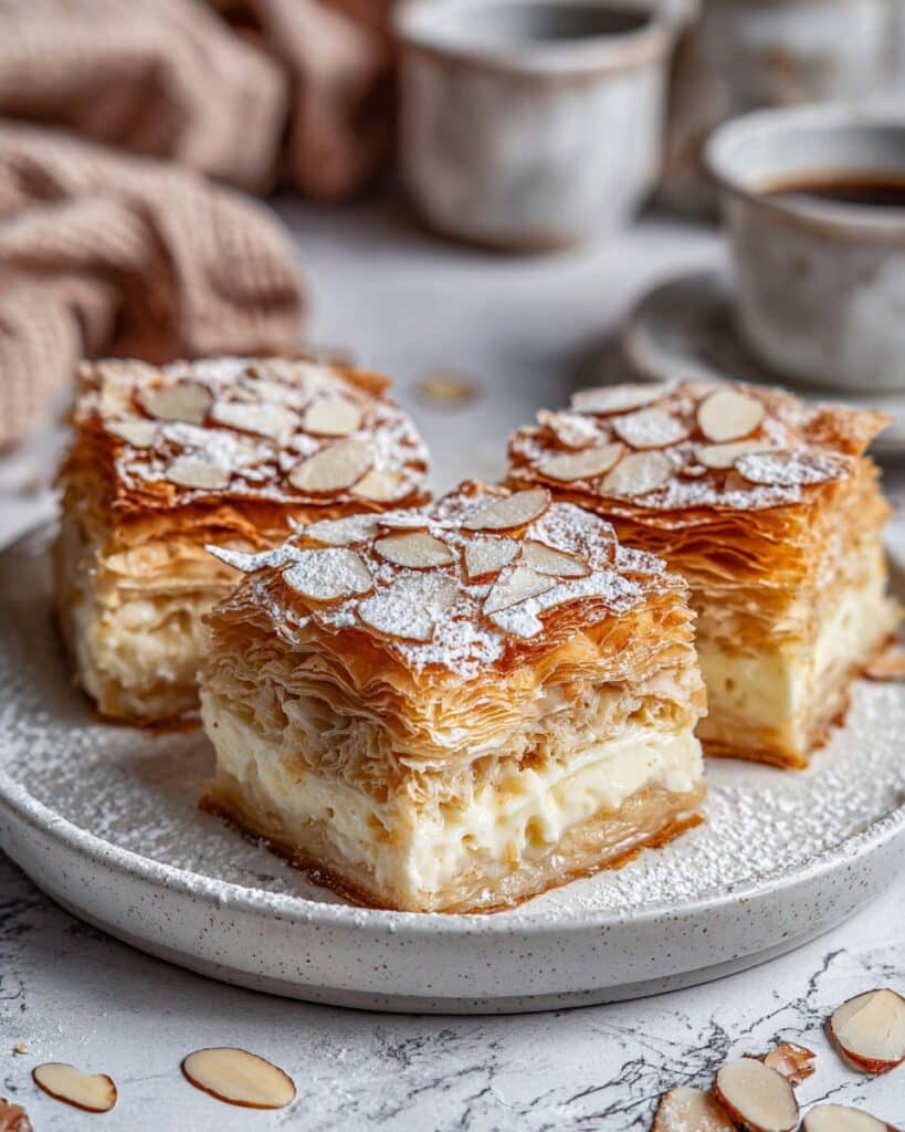 Custard Almond Puff Pastry Pockets Recipe