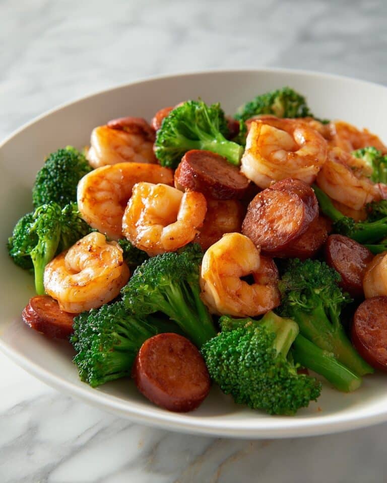Honey Garlic Shrimp, Sausage & Broccoli Recipe