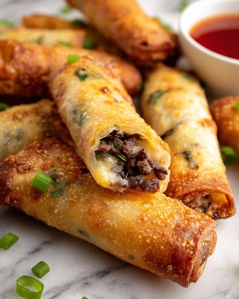 Philly Cheesesteak Egg Rolls Recipe