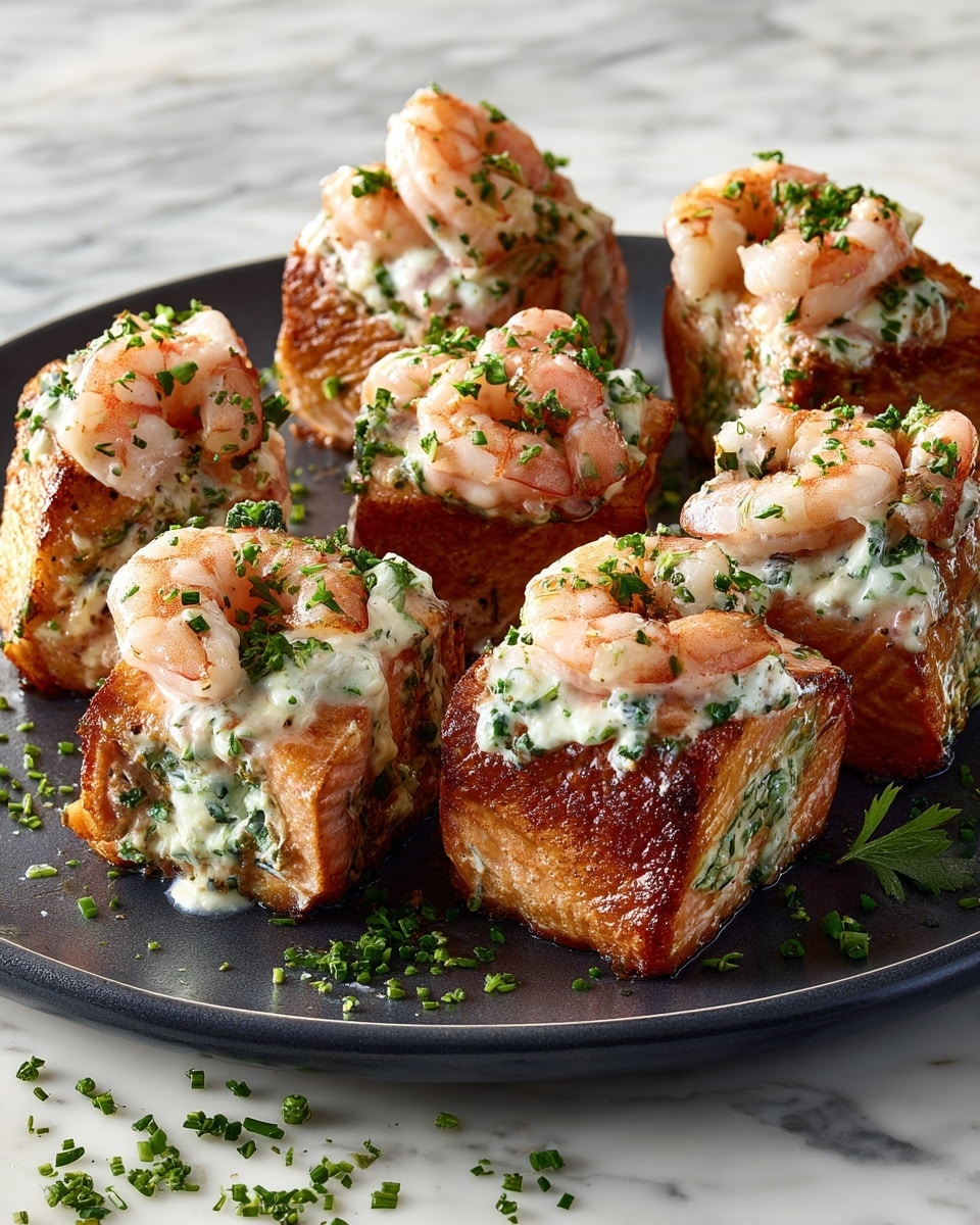 Crab and Shrimp Stuffed Salmon – A Decadent Dinner Recipe - Recipe Image