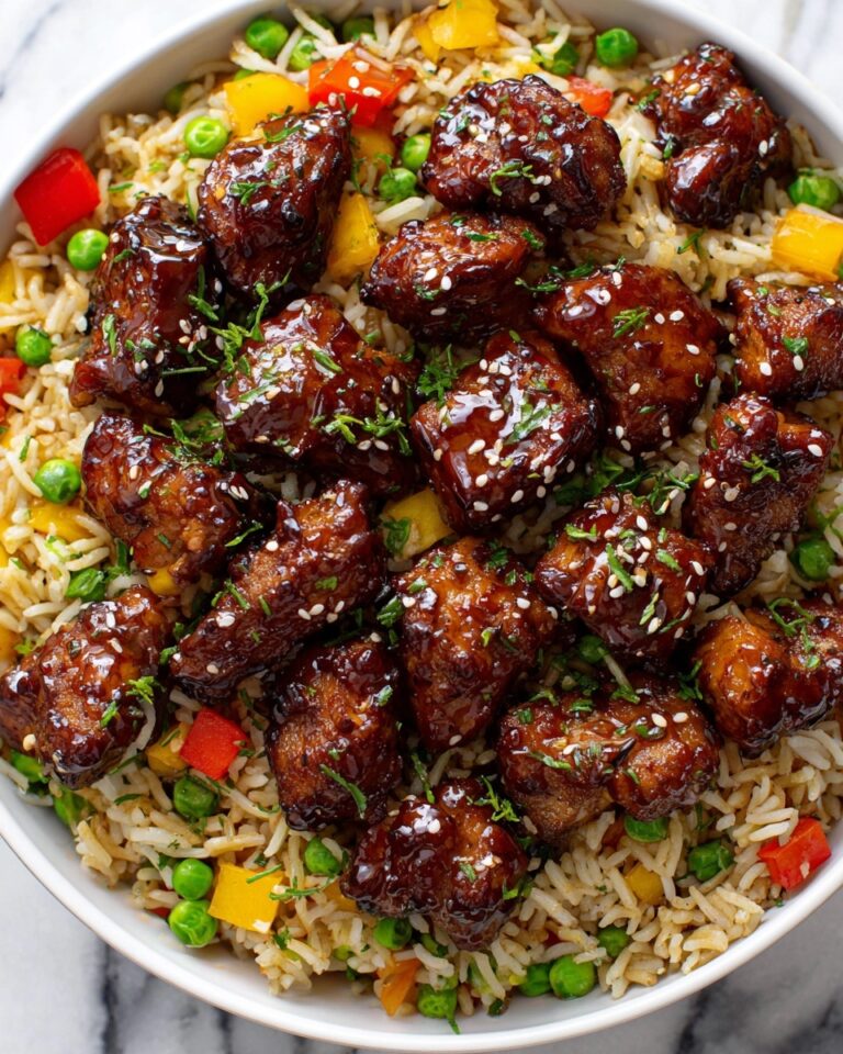 Crispy Saucy Chicken with Vegetable Fried Rice Recipe