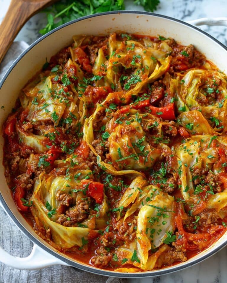 Mediterranean-Style Unstuffed Cabbage Rolls Recipe