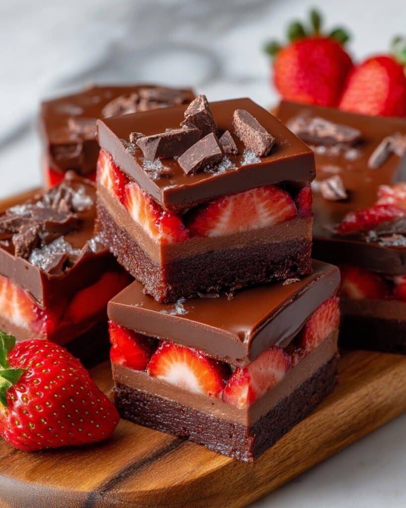 Chocolate-Dipped Strawberry Brownies Recipe