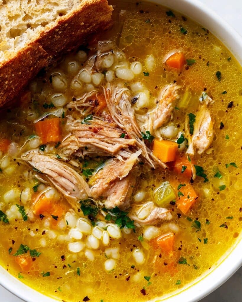 Crockpot Chicken and Barley Soup Recipe