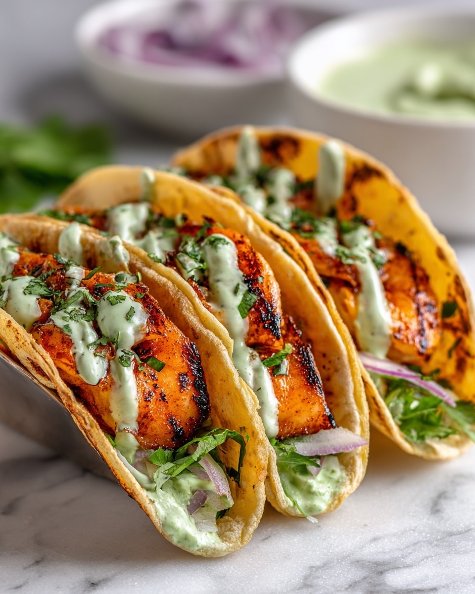 Spicy Shrimp Tacos with Avocado Crema Recipe - Recipe Image