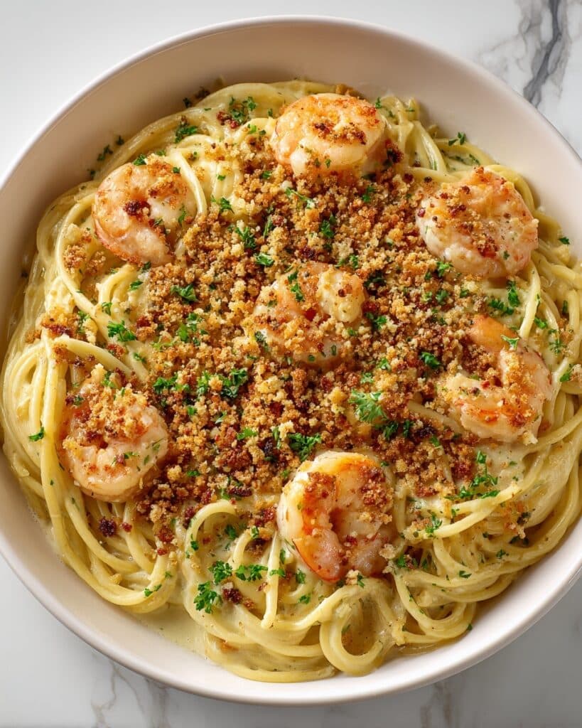 Mouthwatering Creamy Chilli Garlic Prawn Pasta Recipe