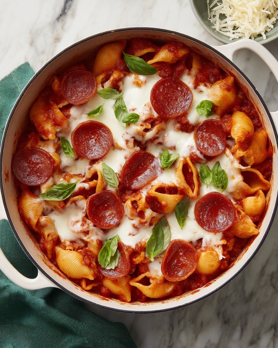 Cheesy Pepperoni Pasta Bake Recipe - Recipe Image