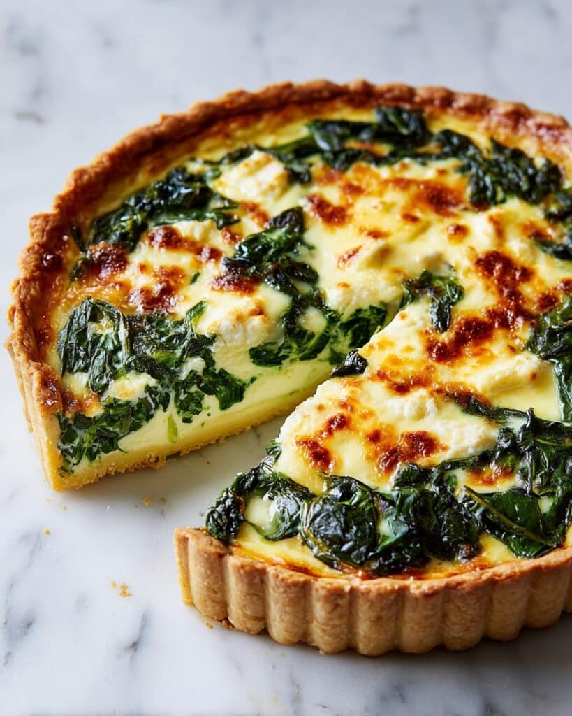 Spinach Egg Cheese Pie Recipe