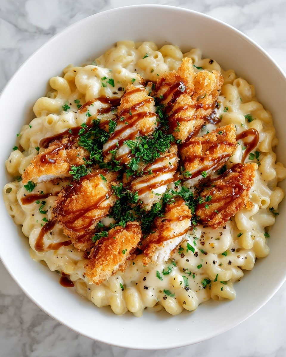 Honey Pepper Chicken Mac and Cheese Recipe - Recipe Image