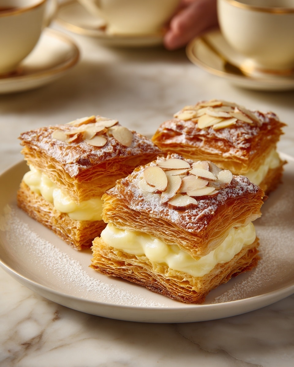 Custard Almond Puff Pastry Pockets Recipe - Recipe Image