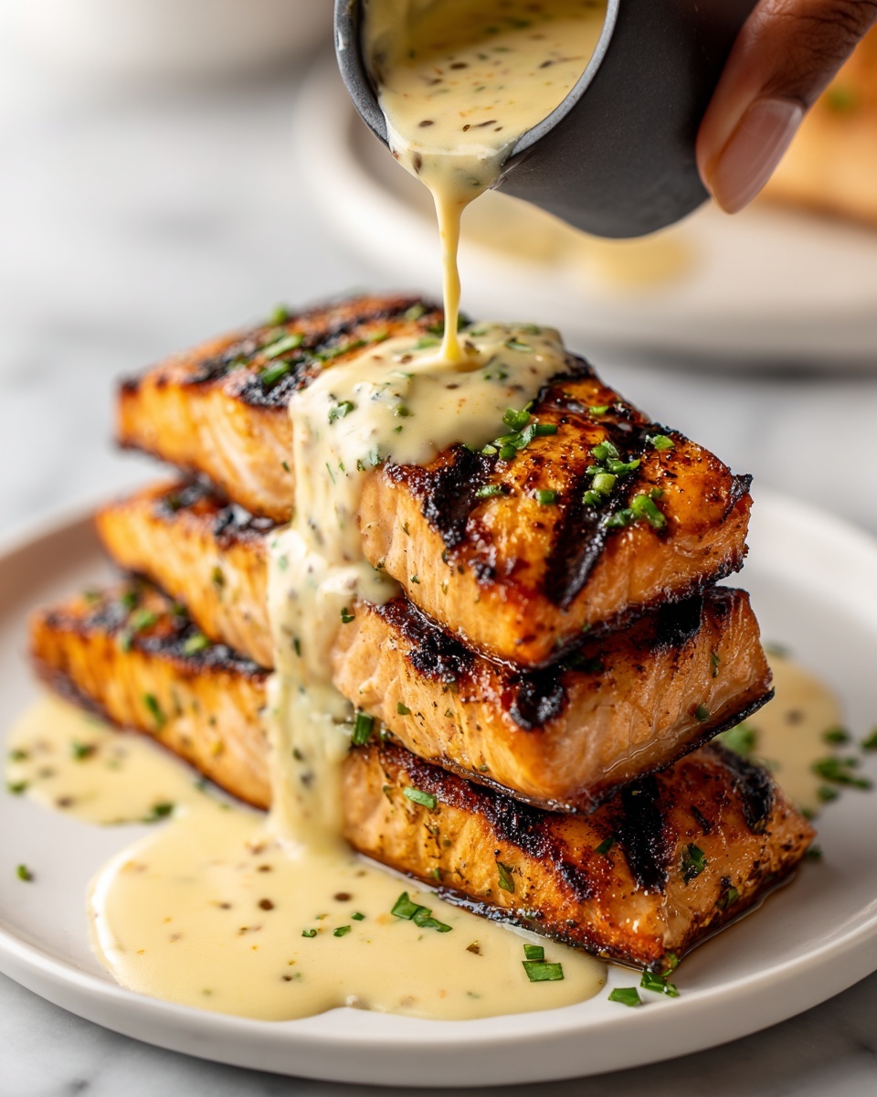 Blackened Salmon with Creamy Dijon Sauce Recipe - Recipe Image