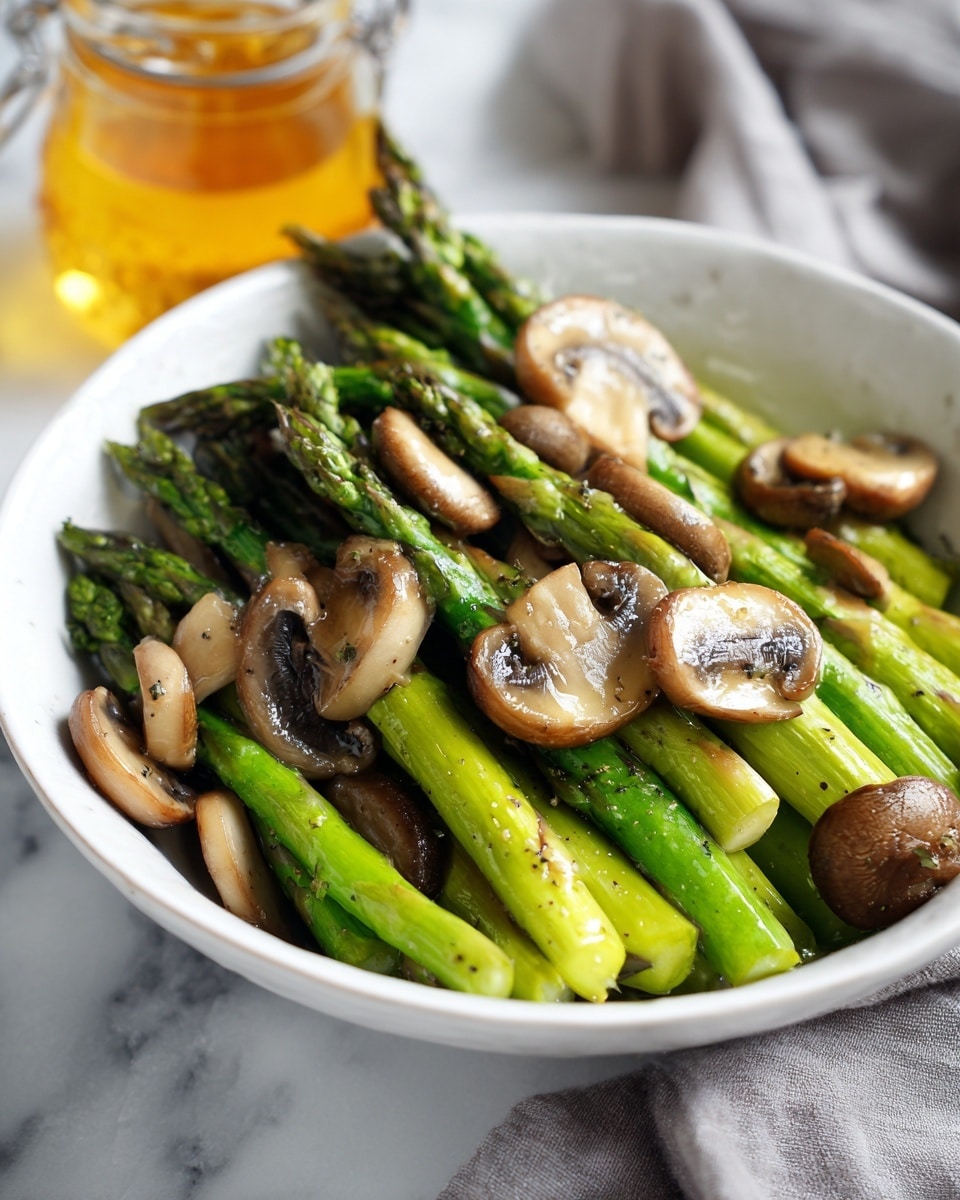 Pickled Mushrooms and Asparagus Recipe - Recipe Image