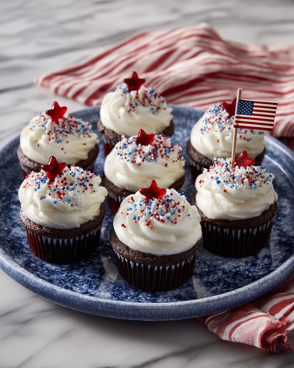 Patriotic Brownie Bombs Recipe - Recipe Image