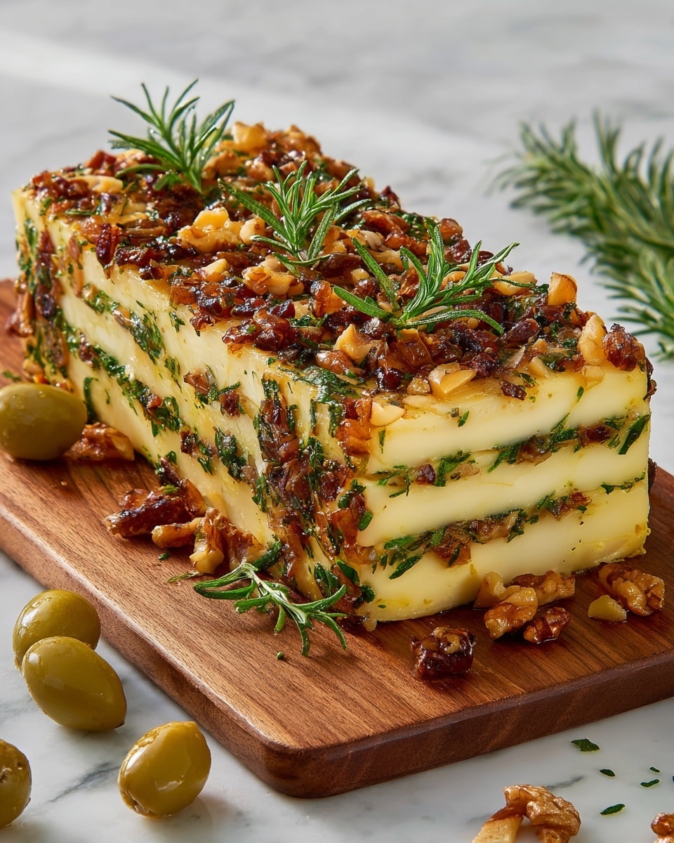 Mediterranean Olive Tapenade Cheese Log Recipe - Recipe Image