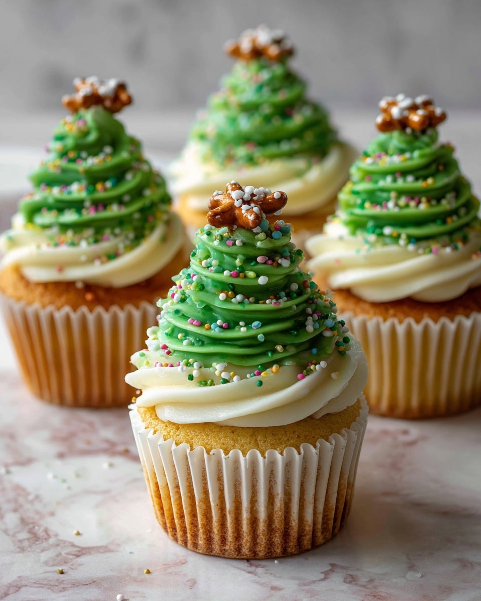 Christmas Tree Cupcakes Recipe - Recipe Image