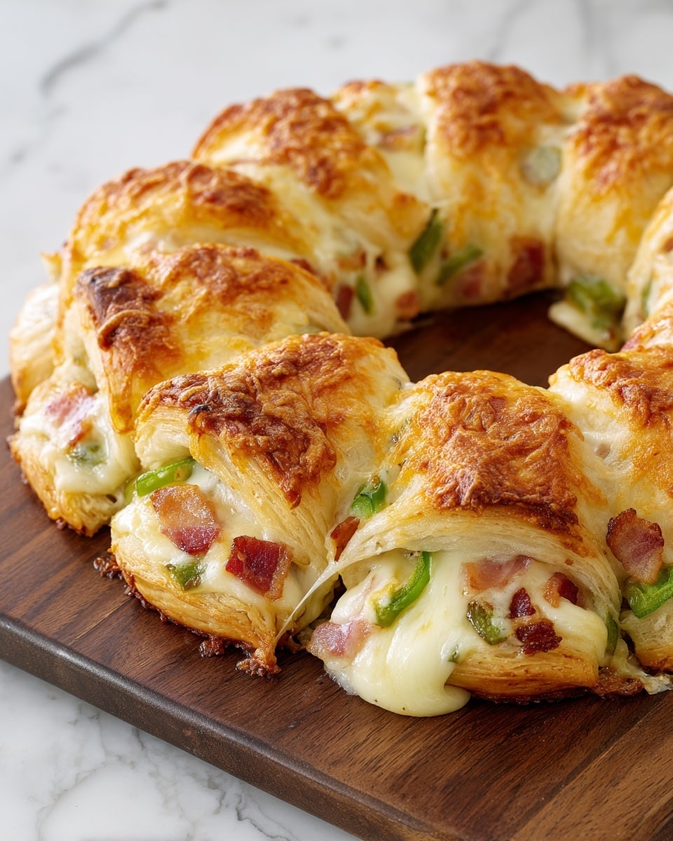Jalapeño Popper Crescent Roll Ring Recipe - Recipe Image