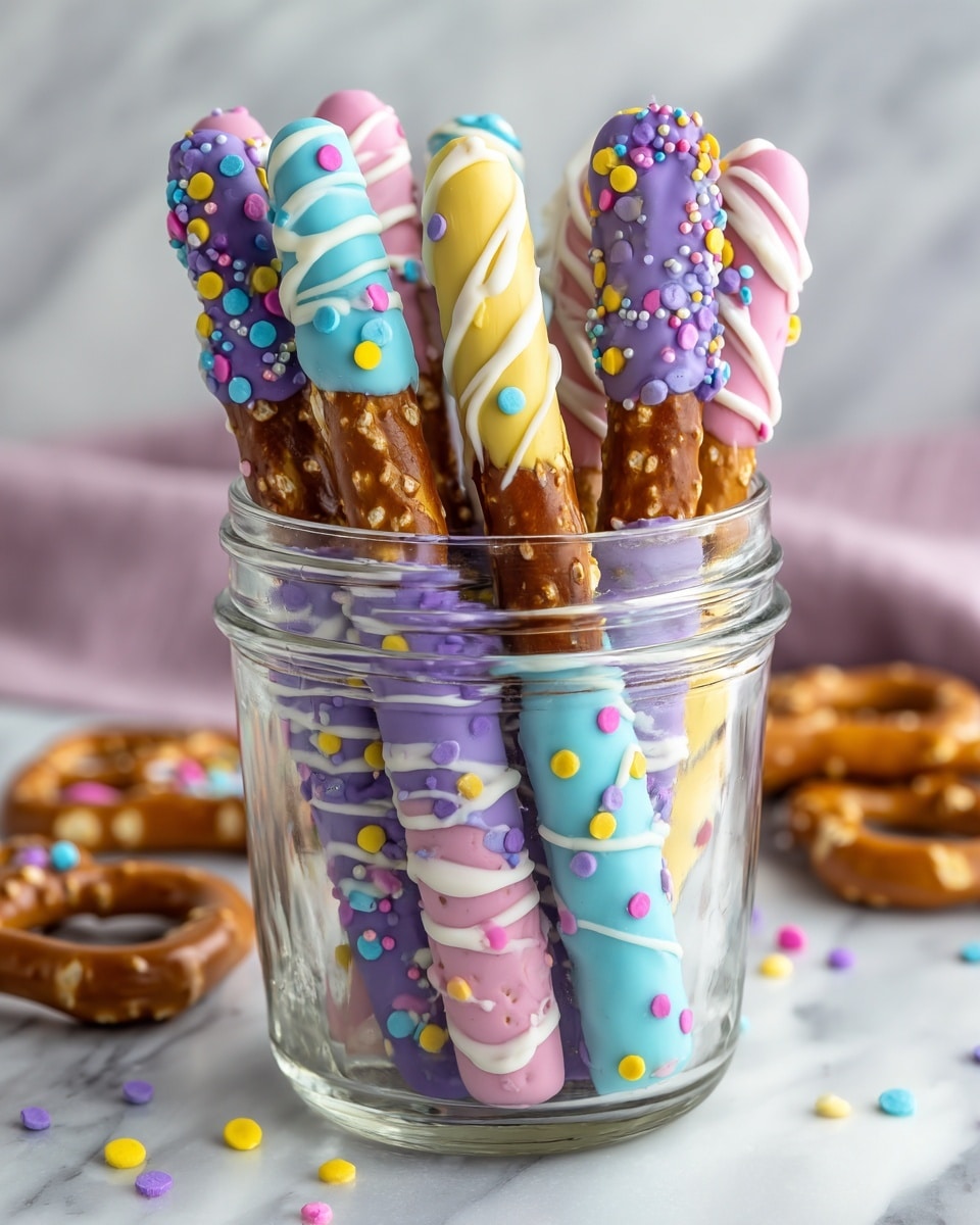 Easter Pretzel Rods Recipe - Recipe Image