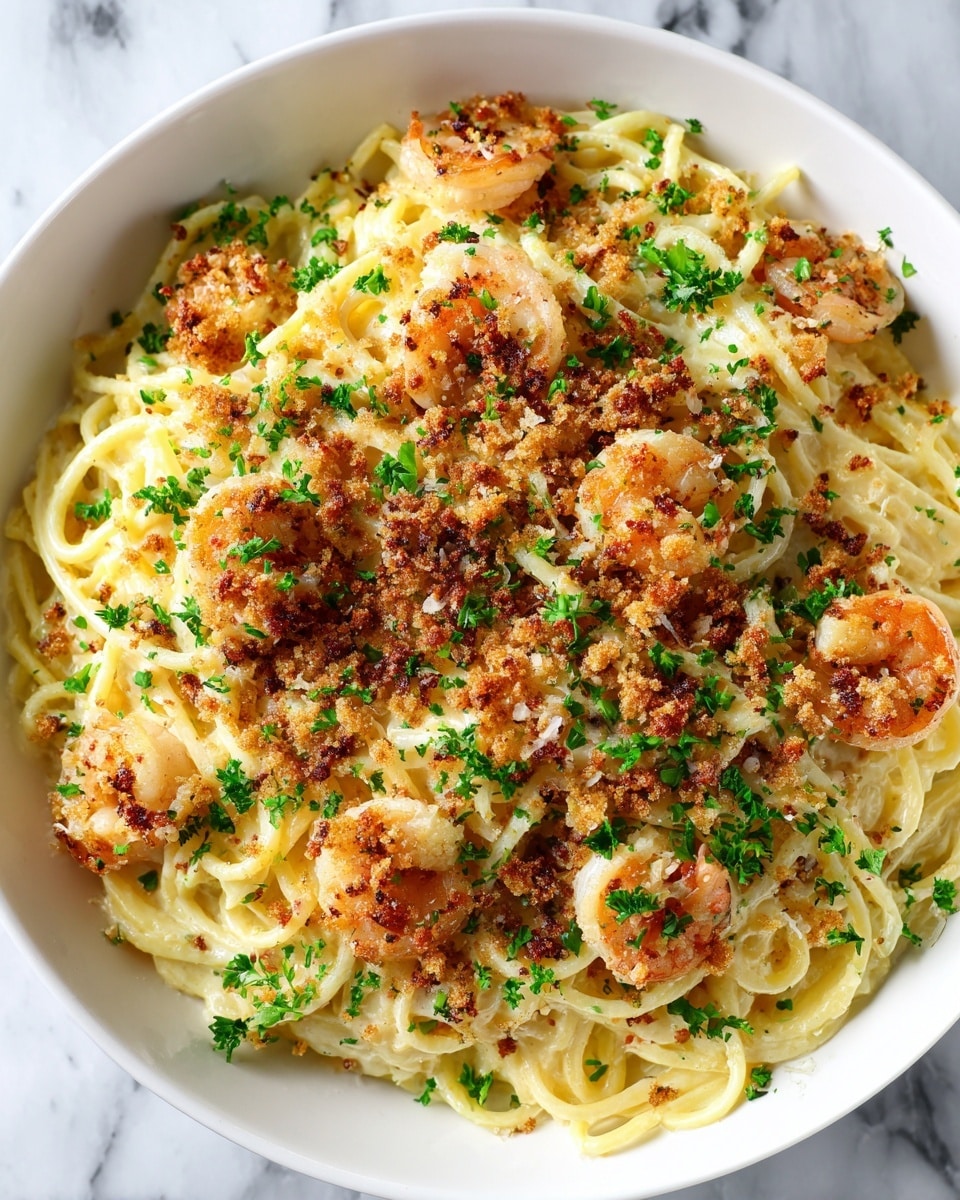 Mouthwatering Creamy Chilli Garlic Prawn Pasta Recipe - Recipe Image