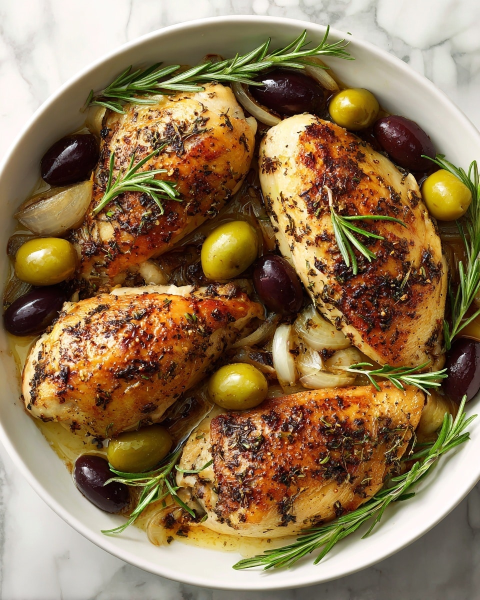 Pan-Roasted Chicken with Grapes & Olives Recipe - Recipe Image