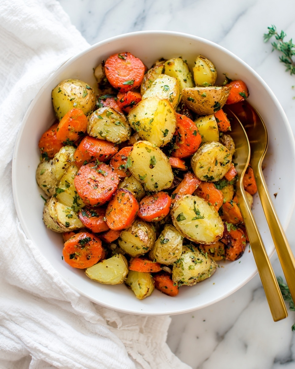Perfect Roasted Potatoes and Carrots Recipe - Recipe Image