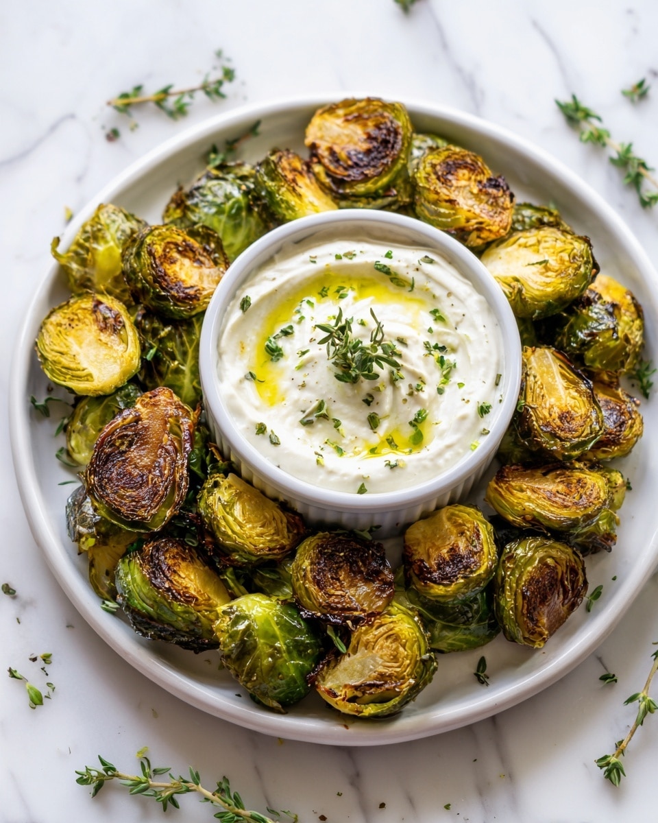Crispy Brussels Sprouts With Dijon Aioli Recipe - Recipe Image