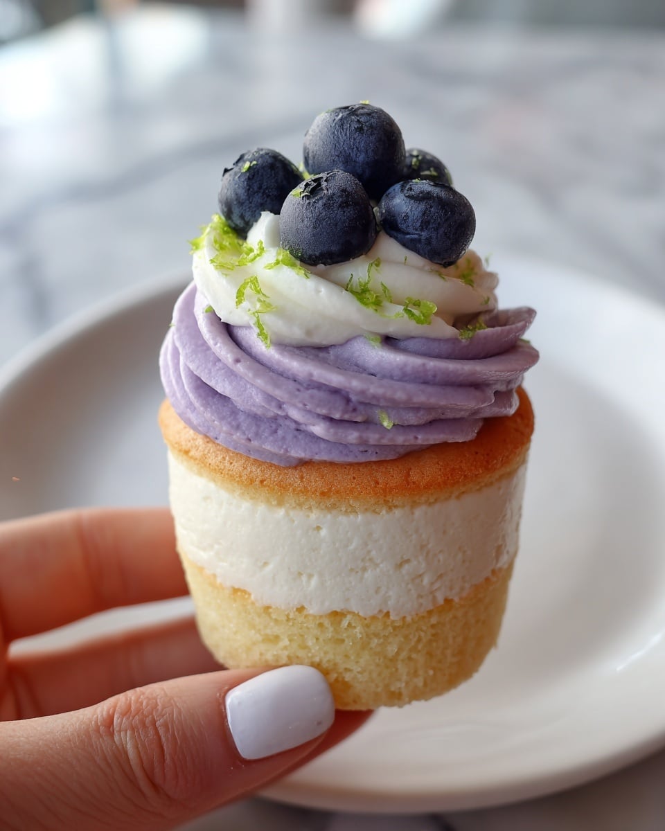Blueberry Lime Cheesecake Cupcakes Recipe - Recipe Image