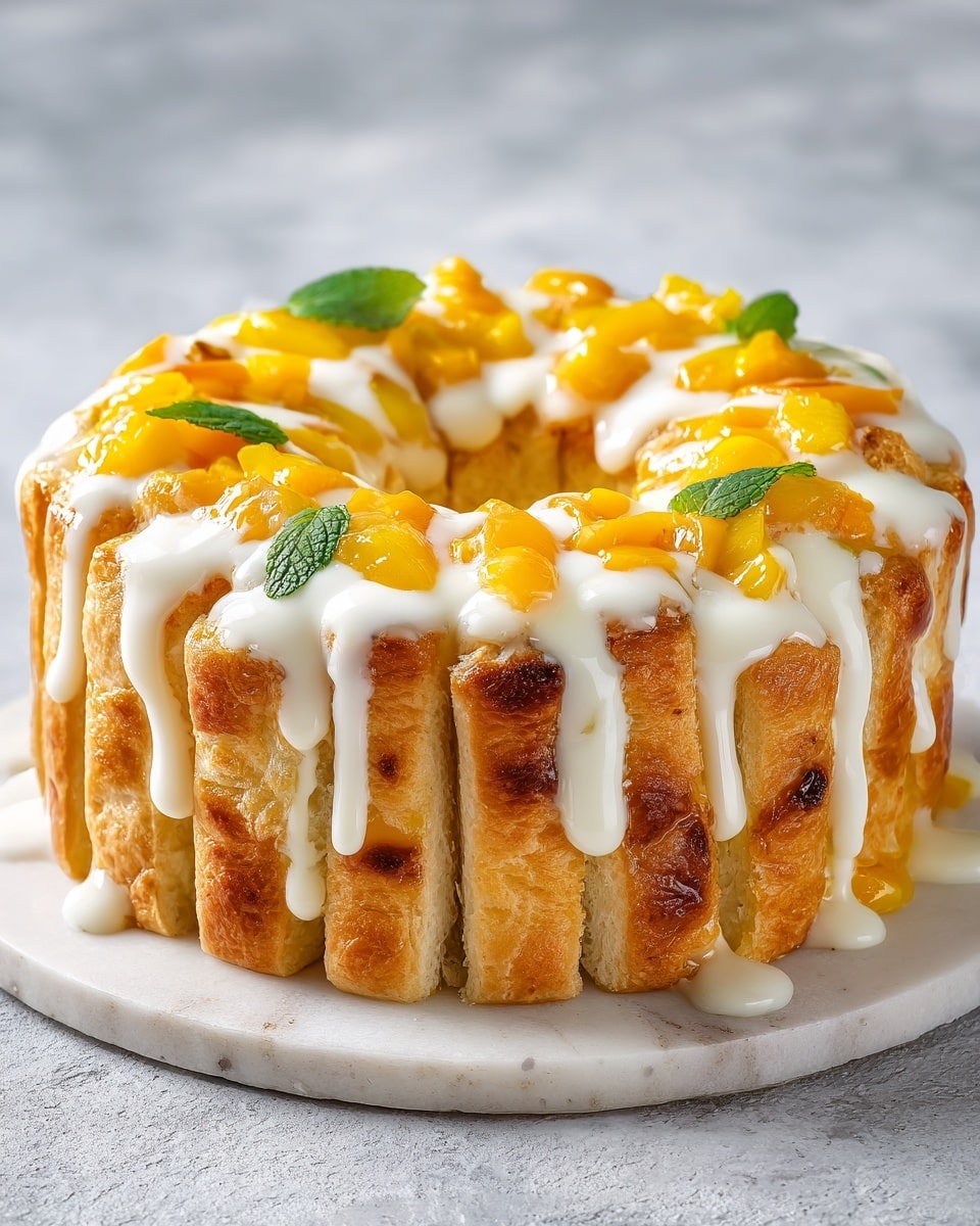 Peach Pull Apart Bread Recipe - Recipe Image