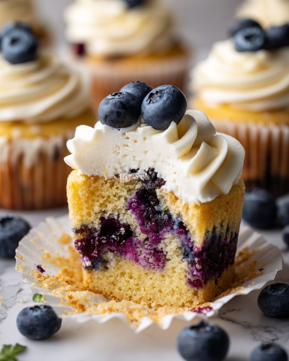 Lemon Blueberry Cupcakes Recipe - Recipe Image