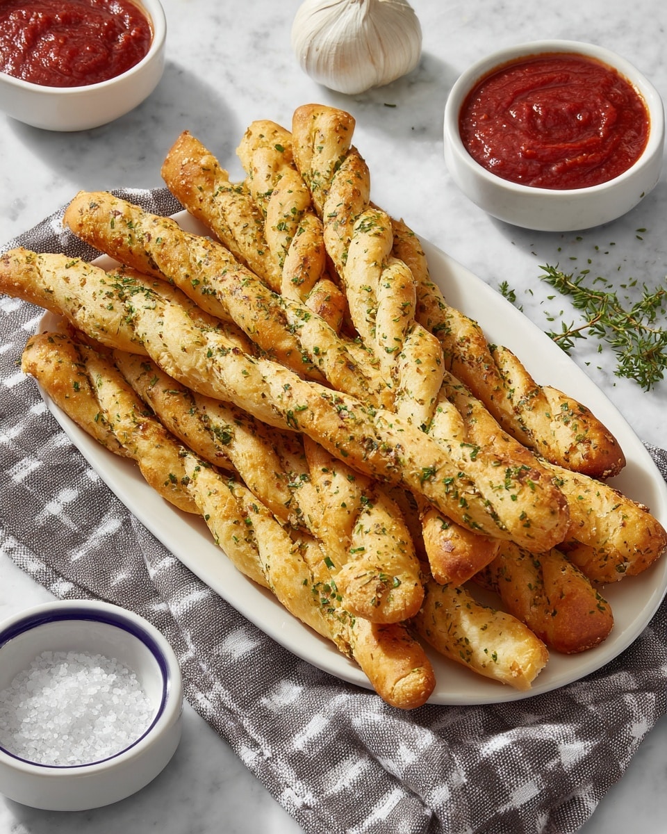 Garlic Herb Breadsticks Recipe - Recipe Image