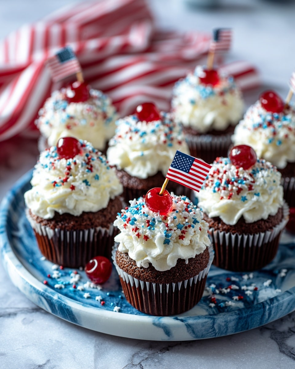 Patriotic Brownie Bombs Recipe - Recipe Image