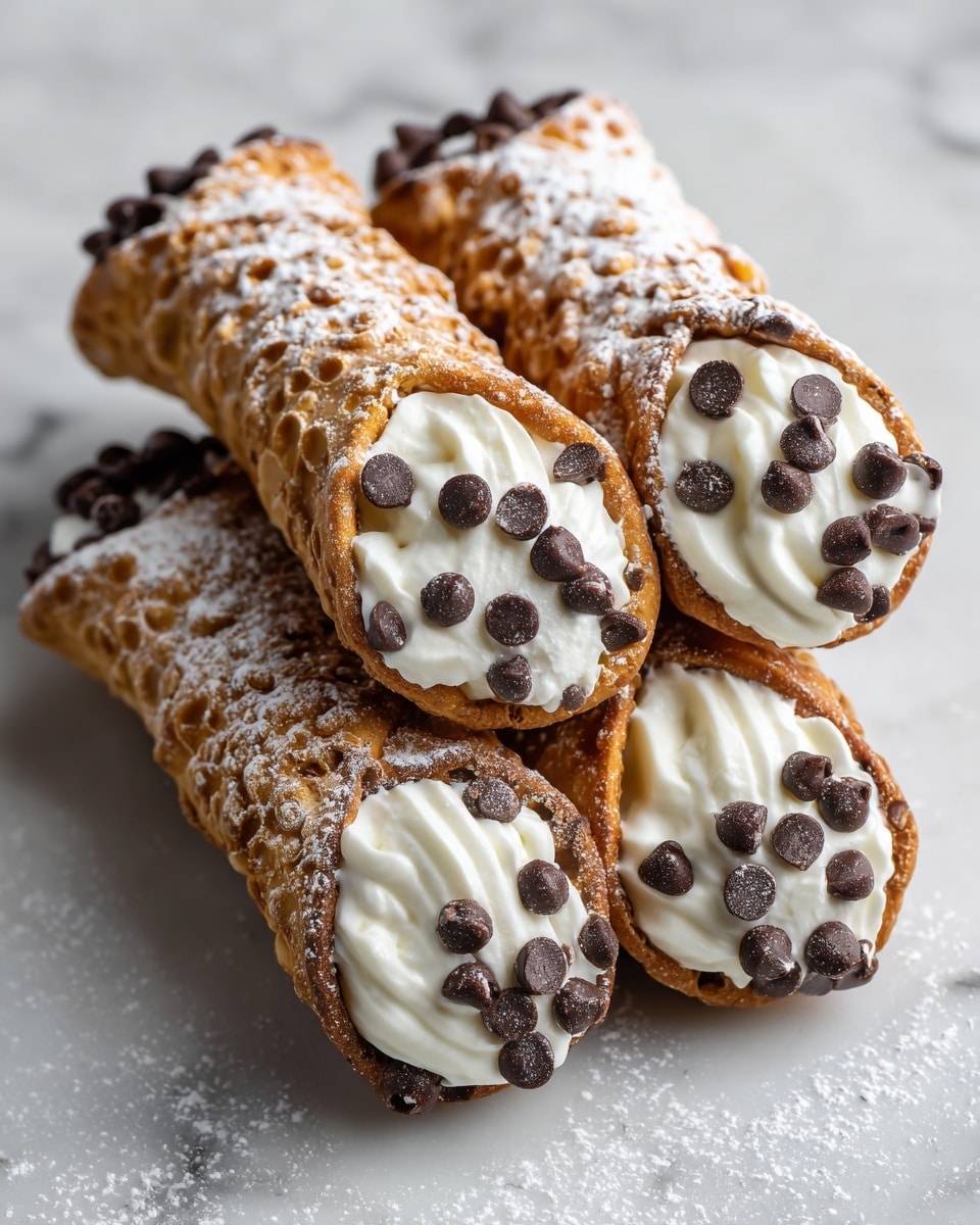 Homemade Cannoli with Ricotta Filling and Crispy Shells Recipe - Recipe Image