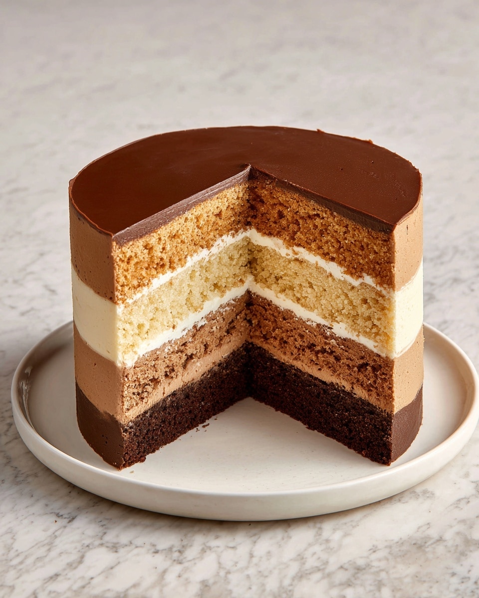 Triple Chocolate Mousse Cake Recipe - Recipe Image