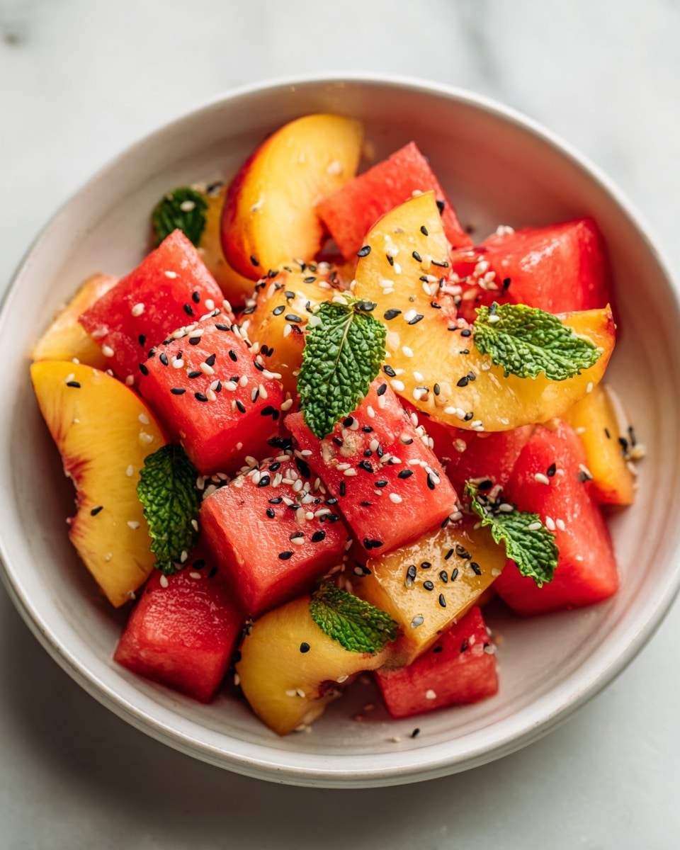 Peach Watermelon Salad: An Amazing Ultimate Recipe - Recipe Image