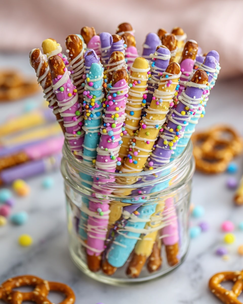 Easter Pretzel Rods Recipe - Recipe Image