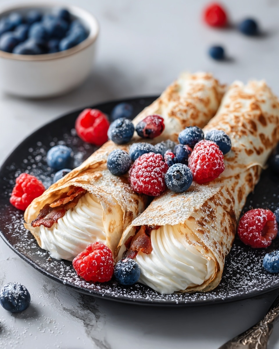 Cheesecake Crepe Roll-Ups Recipe - Recipe Image
