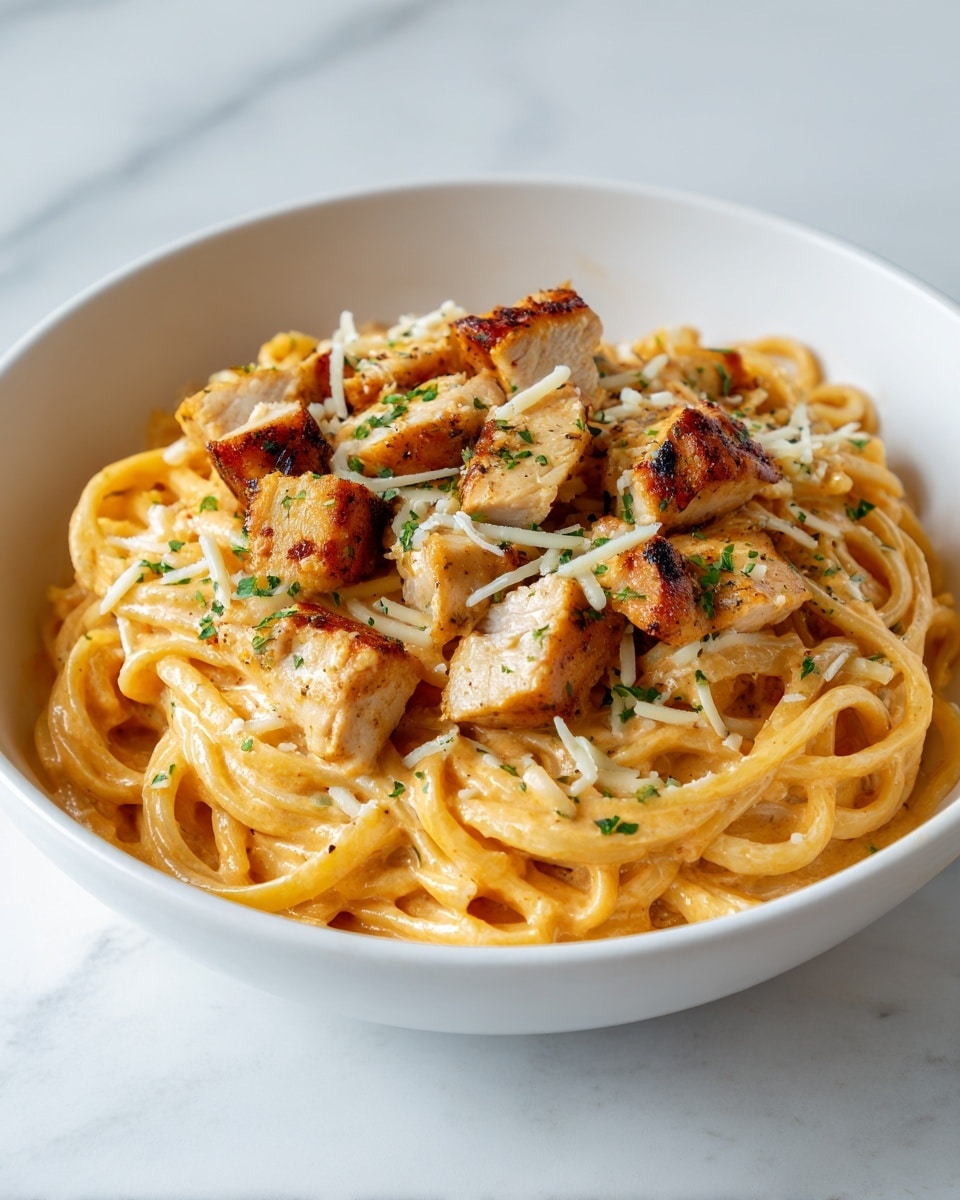 Creamy Cowboy Butter Chicken Linguine Recipe - Recipe Image